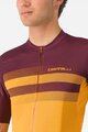CASTELLI Cyklistický dres s krátkým rukávem - SIMBOLO - žlutá/bordó