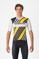 CASTELLI Cyklistický dres s krátkým rukávem - HERITAGE - černá/bílá/žlutá