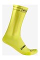 CASTELLI Cyklistické ponožky klasické - FAST FEET 3 18 - žlutá
