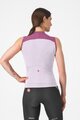 CASTELLI Cyklistický dres bez rukávů - SOLE - fialová/bílá