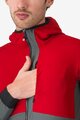 CASTELLI Cyklistická větruodolná bunda - FLY UNLTD - červená/šedá