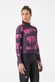 CASTELLI Cyklistický dres s dlouhým rukávem zimní - BLUR THERMAL - černá/fialová