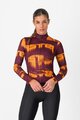 CASTELLI Cyklistický dres s dlouhým rukávem zimní - BLUR THERMAL - červená/žlutá