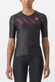 CASTELLI Cyklistický dres s krátkým rukávem - FREE SPEED 2W RACE - černá/růžová