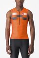 CASTELLI Cyklistický dres bez rukávů - FREE TRI 2 - oranžová/modrá