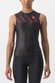CASTELLI Cyklistický dres bez rukávů - FREE W TRI - černá/růžová