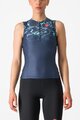 CASTELLI Cyklistický dres bez rukávů - FREE W TRI - modrá/tyrkysová