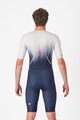 CASTELLI Cyklistická kombinéza - CORE TRI SUIT SHORT SLEEVE - modrá/bílá