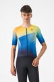 CASTELLI Cyklistický dres s krátkým rukávem - FREE SPEED 3 RACE TOP - modrá/žlutá