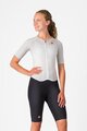 CASTELLI Cyklistická kombinéza - FREE SANREMO 3 W SUIT SHORT SLEEVE - bílá/stříbrná/černá