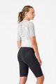 CASTELLI Cyklistická kombinéza - FREE SANREMO 3 W SUIT SHORT SLEEVE - bílá/stříbrná/černá