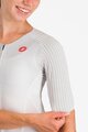 CASTELLI Cyklistická kombinéza - FREE SANREMO 3 W SUIT SHORT SLEEVE - bílá/stříbrná/černá