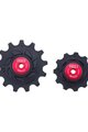 BBB kladky pro přehazovačku - ROLLERBOYS CERAMIC 11T, 13T - červená/černá