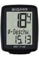 SIGMA SPORT tachometr - BC 7.16 TOPLINE 016 - černá