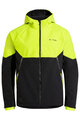 VAUDE Cyklistická větruodolná bunda - QIMSA SOFTSHELL - černá/žlutá