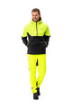 VAUDE Cyklistická větruodolná bunda - QIMSA SOFTSHELL - černá/žlutá