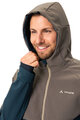 VAUDE Cyklistická větruodolná bunda - QIMSA SOFTSHELL - hnědá/modrá