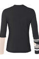 VAUDE Cyklistické triko s dlouhým rukávem - MONVISO MERINO - černá/béžová