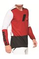 100% SPEEDLAB Cyklistický dres s dlouhým rukávem letní - R-CORE X - červená/černá