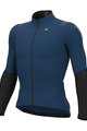 ALÉ Cyklistický dres s dlouhým rukávem zimní - WARM RACE 2.0 R-EV1 - modrá/černá