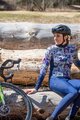 ALÉ Cyklistický dres s dlouhým rukávem zimní - HIBISCUS PR-R - modrá/bílá