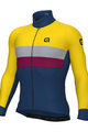 ALÉ Cyklistický dres s dlouhým rukávem zimní - CHAOS OFF ROAD - GRAVEL - modrá/žlutá
