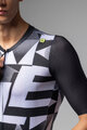 ALÉ Cyklistický dres s krátkým rukávem - MULTIVERSO PR-E - černá/bílá