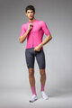 ALÉ Cyklistický dres s krátkým rukávem - COLOR BLOCK PRAGMA - růžová