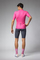 ALÉ Cyklistický dres s krátkým rukávem - COLOR BLOCK PRAGMA - růžová