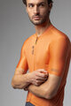 ALÉ Cyklistický dres s krátkým rukávem - COLOR BLOCK PRAGMA - oranžová