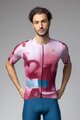 ALÉ Cyklistický dres s krátkým rukávem - SOUND PR-E - bílá/bordó