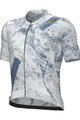 ALÉ Cyklistický dres s krátkým rukávem - MARBLE PR-E - bílá/modrá