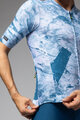 ALÉ Cyklistický dres s krátkým rukávem - MARBLE PR-E - bílá/modrá