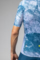 ALÉ Cyklistický dres s krátkým rukávem - MARBLE PR-E - bílá/modrá