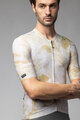ALÉ Cyklistický dres s krátkým rukávem - MARBLE PR-E - bílá/zlatá