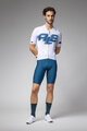 ALÉ Cyklistický dres s krátkým rukávem - SAUVAGE PR-E - bílá/modrá