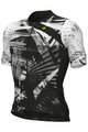 ALÉ Cyklistický dres s krátkým rukávem - PALM PR-E - černá/bílá