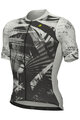 ALÉ Cyklistický dres s krátkým rukávem - PALM PR-E - bílá/zelená