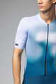 ALÉ Cyklistický dres s krátkým rukávem - FLASH PR-E - modrá/bílá