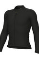 ALÉ Cyklistický dres s dlouhým rukávem letní - COLOR BLOCK PRAGMA - černá