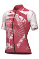 ALÉ Cyklistický dres s krátkým rukávem - PALM PR-E - červená/bílá