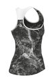ALÉ Cyklistický dres bez rukávů - MARBLE PRAGMA - černá/bílá