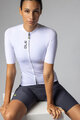 ALÉ Cyklistický dres s krátkým rukávem - COLOR BLOCK PRAGMA - bílá