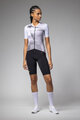 ALÉ Cyklistický dres s krátkým rukávem - SPRINTER R-EV1 - bílá/fialová/šedá