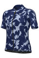 ALÉ Cyklistický dres s krátkým rukávem - FLOWER PRAGMA - bílá/modrá