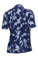 ALÉ Cyklistický dres s krátkým rukávem - FLOWER PRAGMA - bílá/modrá