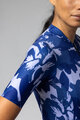 ALÉ Cyklistický dres s krátkým rukávem - FLOWER PRAGMA - bílá/modrá