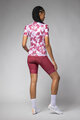 ALÉ Cyklistický dres s krátkým rukávem - FLOWER PRAGMA - bílá/červená