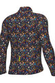 ALÉ Cyklistický dres s dlouhým rukávem zimní - PRAGMA FLOWERY - černá/vícebarevná