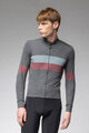 ALÉ Cyklistický dres s dlouhým rukávem zimní - WOOL LINE - šedá